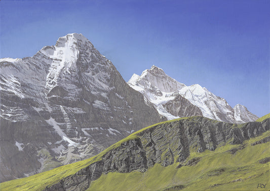 Young Peter, «Eiger und Jungfrau von oberhalb Grindelwald First»